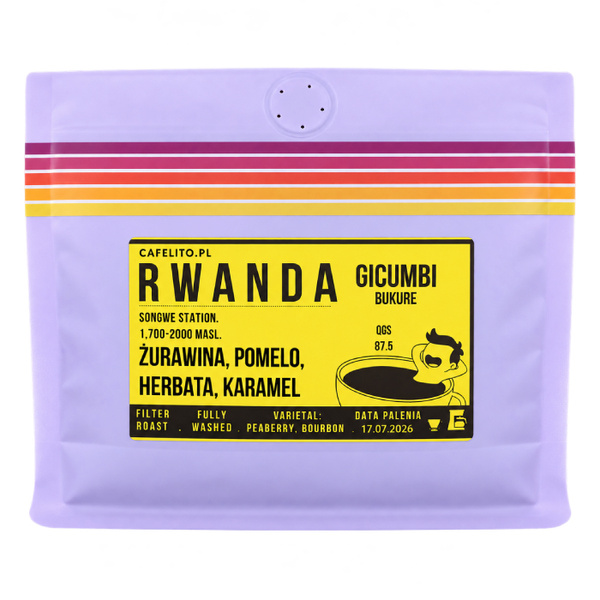 Kawa ziarnista Cafelito Rwanda Gicumbi Bukure 250g