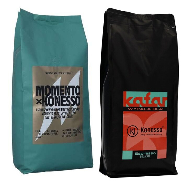 ZESTAW - Kafar Espresso Brasil 1kg + Momento Konesso Blend 1kg