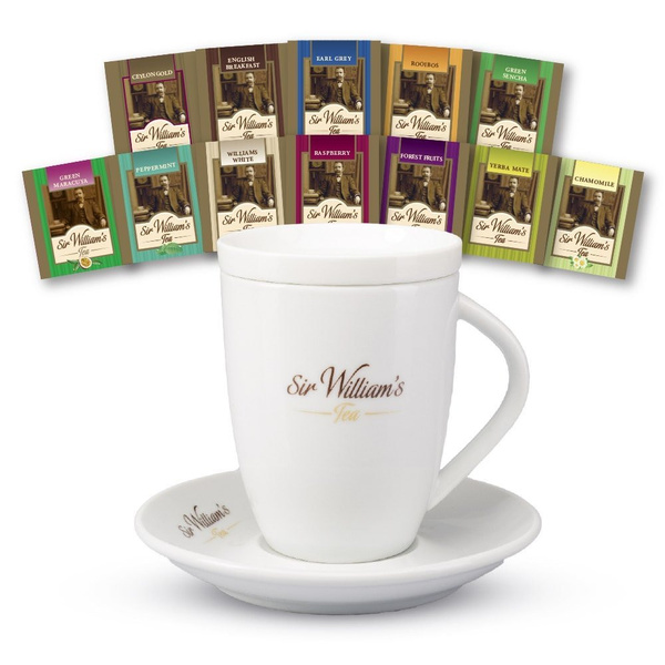 Zestaw porcelanowy Sir Williams Tea + 12 herbat – NIEDOSTĘPNY