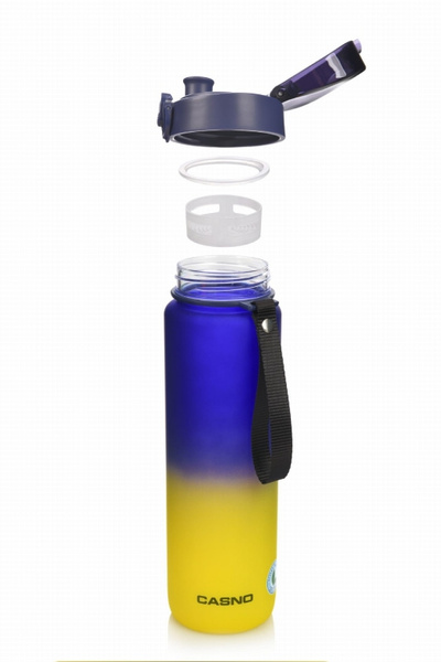 Butelka na wodę Casno Missouri Ombre 1050 ml - Granatowo-żółta