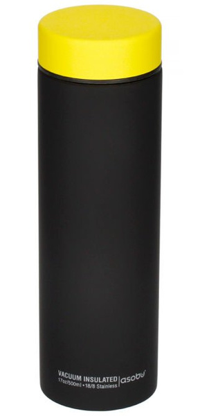 Asobu Le Baton Travel Bottle - czarno-żółta butelka termiczna 500 ml - NIEDOSTĘPNY 
