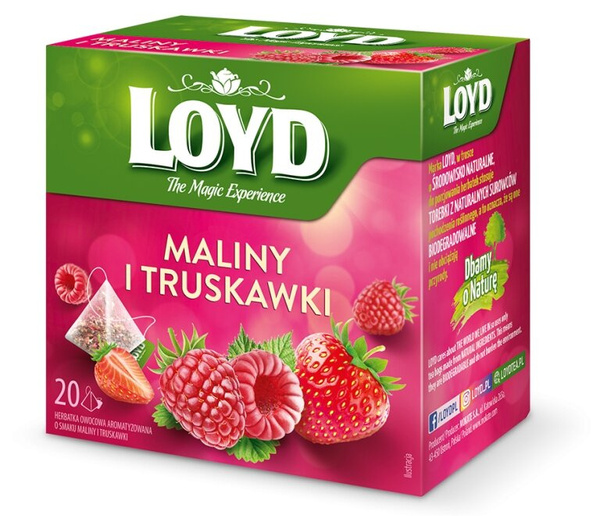 OUTLET - Herbata owocowa Loyd Malina i truskawka 20x2g