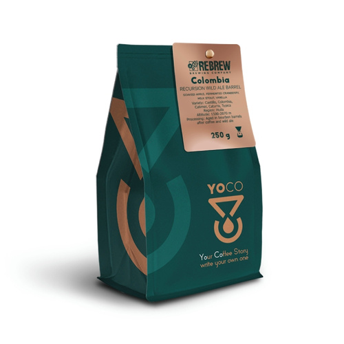 Kawa ziarnista YoCo Coffee Colombia Recursion Wild Ale Barrel Filter 250g - opinie w konesso.pl