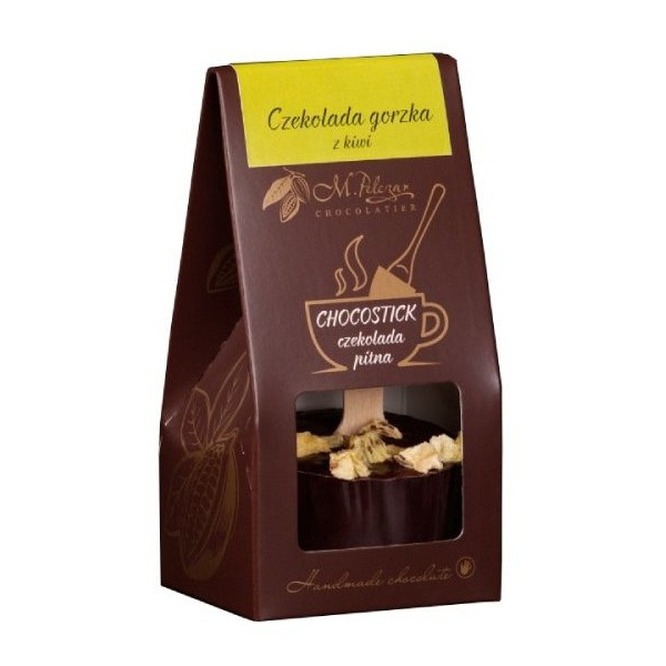 Chocostick M.Pelczar Chocolatier - Czekolada gorzka z nutą kiwi 60g