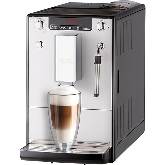 Ekspres do kawy Melitta E953-202 Solo & Milk - Srebrno-czarny + GRATIS 2KG KAWY