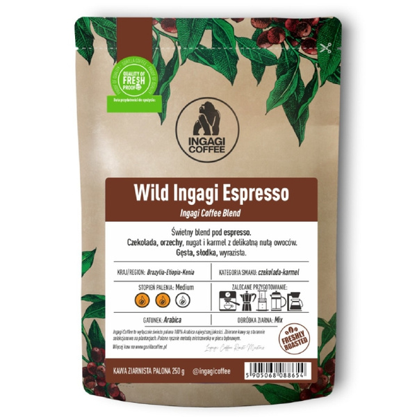 Kawa ziarnista Ingagi Coffee Wild Ingagi Espresso 1kg