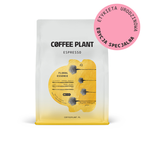 Kawa ziarnista COFFEE PLANT Espresso Floral Essence JASNO PROJEKTY 250g – NIEDOSTĘPNY - opinie w konesso.pl