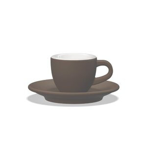 Filiżanka do espresso Club House Tulipano 70ml Mokka - Brązowa