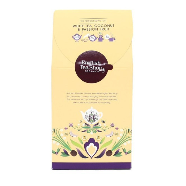 Biała herbata English Tea Shop White Tea Coconut & Passion Fruit 15x2g