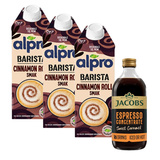 ZESTAW - Alpro Barista Cinnamon Roll Owsiano-Sojowe Cynamonka 750ml + Koncentrat kawowy Jacobs Espresso Concentrate Sweet Caramel 485ml
