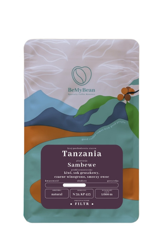 Kawa ziarnista BeMyBean Tanzania Sambewe 250g  – NIEDOSTĘPNY - opinie w konesso.pl
