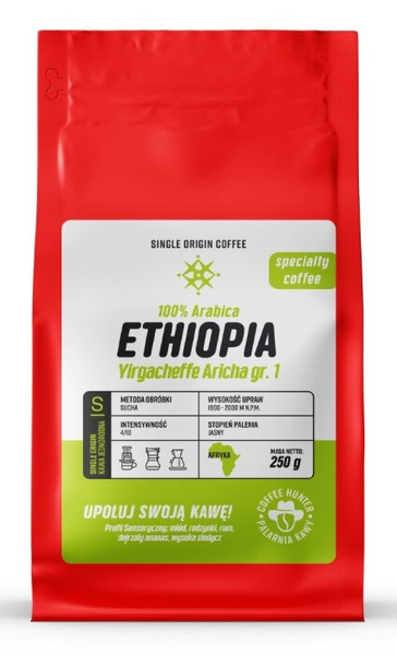Kawa ziarnista COFFEE HUNTER Ethiopia Aricha Natural 250g - NIEDOSTĘPNY