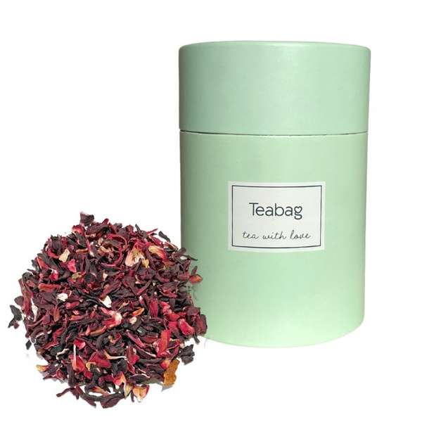 Ziołowa herbata Teabag Hibiscus 50g - Zielona tuba