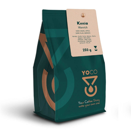 Kawa ziarnista YoCo Coffee Kenya Wanrich Filtr 250g - opinie w konesso.pl