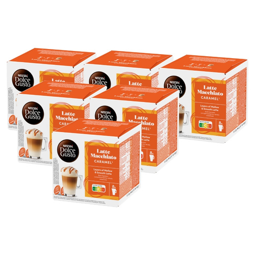 ZESTAW - Kapsułki Nescafé Dolce Gusto Latte Macchiato Caramel 6x16 sztuk