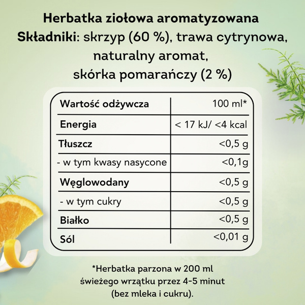 Herbatka ziołowa aromatyzowana Lipton Skrzyp z pomarańczą 20x1g