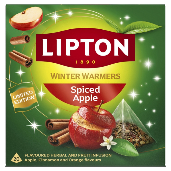 Herbatka ziołowa aromatyzowana Lipton Winter Warmers Spiced Apple - 20 piramidek