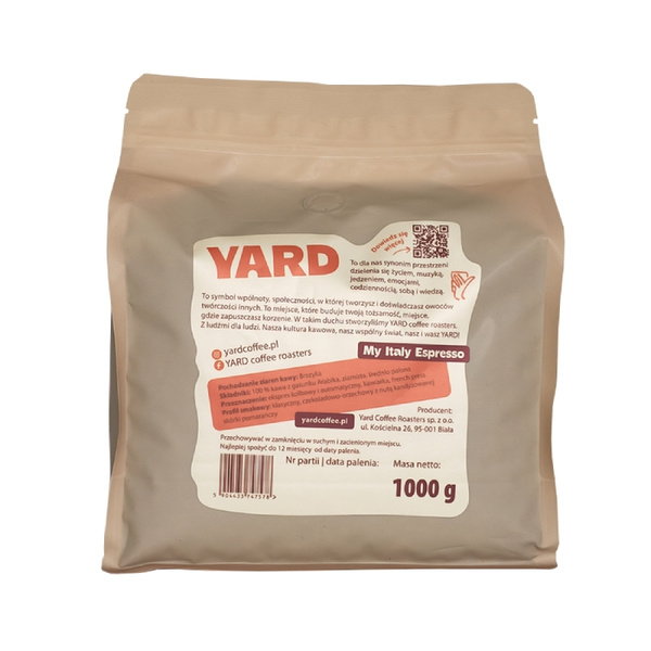 Kawa ziarnista YARD Coffee My Italy Espresso 1kg