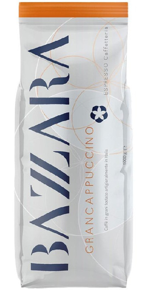 ZESTAW - Kawa ziarnista Bazzara GRANCAPPUCCINO 3x1kg + szklanki termiczne Cappuccino 210 ml - 4 sztuki