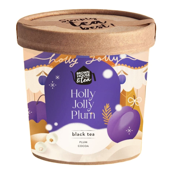 Herbata czarna Brown House & Tea Holly Jolly Plum 50g - śliwkowo-kakaowa – NIEDOSTĘPNY