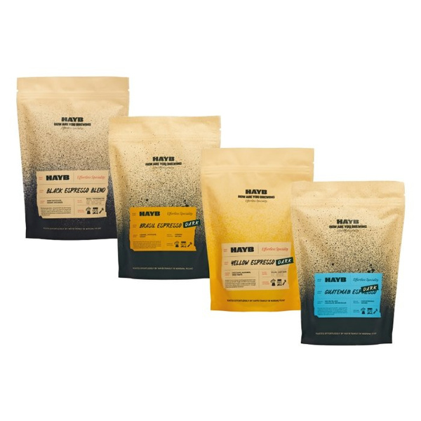 OUTLET - HAYB DARK Espresso Starter Pack 4x250g