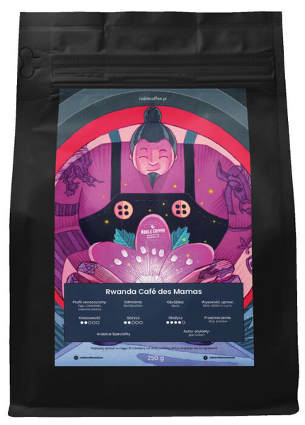 Kawa ziarnista Noble Coffee Rwanda Cafe des Mamas FILTR 250g