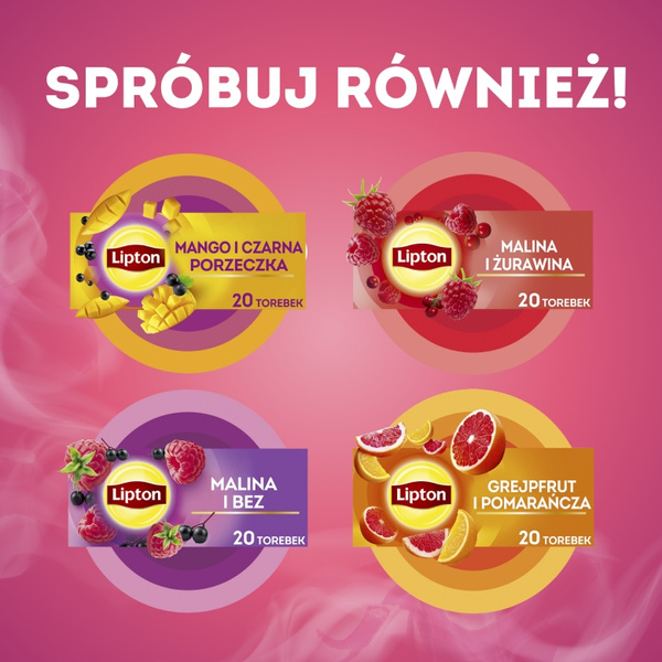 Herbatka owocowa Lipton Truskawka i Rabarbar 20x1,6g