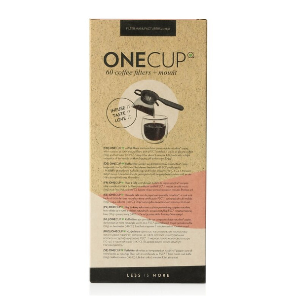 Zestaw do filiżanki Finum OneCup Set - Uchwyt + Filtry do kawy 60szt.
