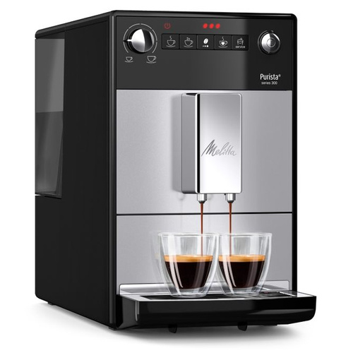 Ekspres do kawy Melitta Purista F23/0-101 - srebrno czarny + GRATIS 1KG KAWY