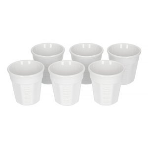 Zestaw filiżanek do espresso Bialetti Bicchierini 6 sztuk - Biały - opinie w konesso.pl