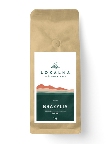 Kawa ziarnista Lokalna Palarnia Kawy Brazylia Dark 1kg