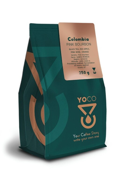 Kawa ziarnista YoCo Coffee Colombia Pink Bourbon 250g