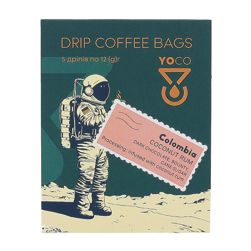 Drip Bag Coffee YoCo Coffee Colombia Coconut Rum 5x12g