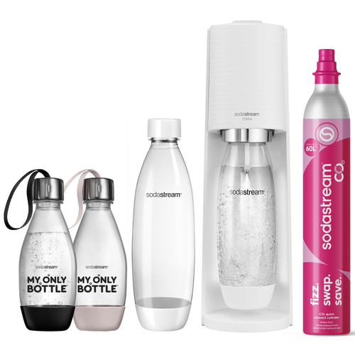 Saturator Sodastream Terra White + 2 butelki MOB