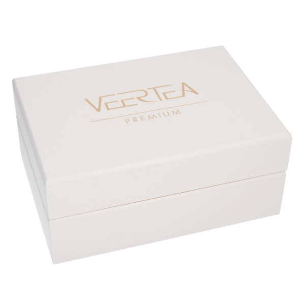 Drewniana skrzynka z herbatami Veertea 96 kopert - Biała