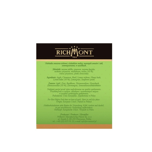 Herbata ziołowa Richmont Dream Melissa 40x6g