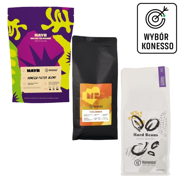 ZESTAW - Kawy ziarniste Owocowa Eksplozja Wybór Konesso