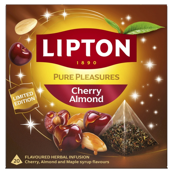 Herbatka ziołowa aromatyzowana Lipton Winter Warmers Cherry Almond - 20 piramidek