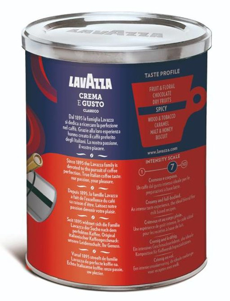 Kawa mielona Lavazza Crema e Gusto 250g puszka