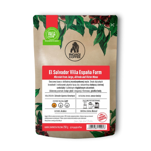 Kawa ziarnista Ingagi Coffee El Salvador Villa Espana Farm 250g