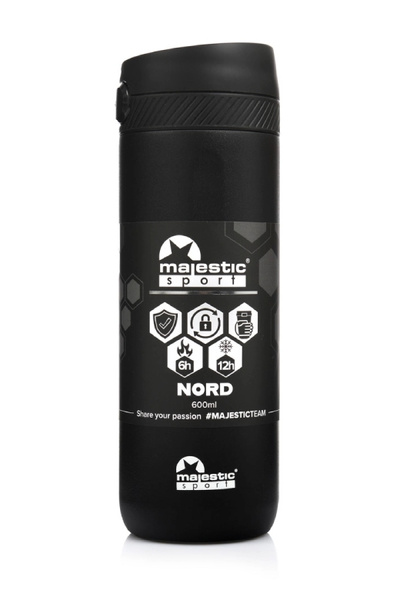 Kubek termiczny Majestic Sport Nord 600 ml - Czarny