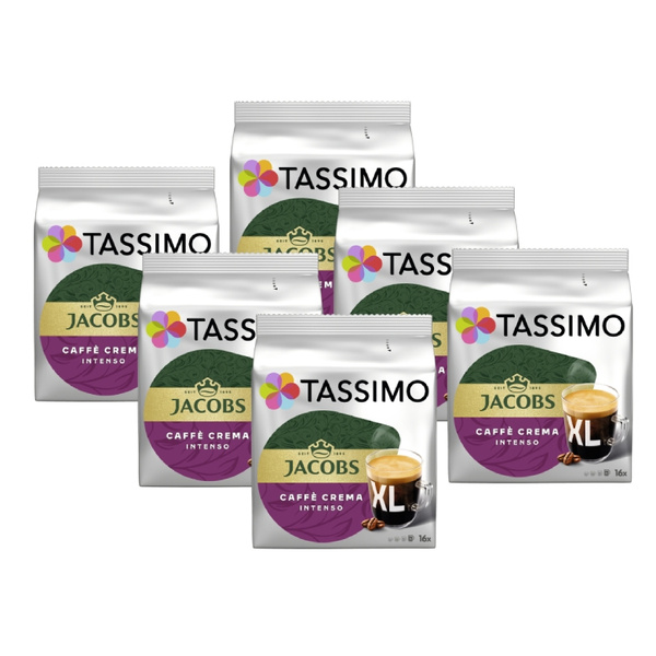 ZESTAW - Kapsułki Tassimo Jacobs Caffe Crema Intenso XL 6x16 szt.
