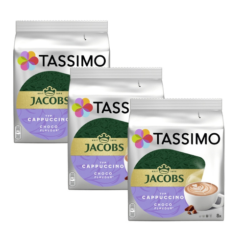 ZESTAW - Kapsułki Tassimo Jacobs Cappuccino Choco 3x8 szt.