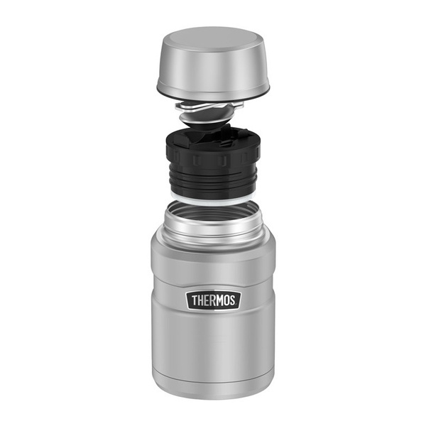 Termos obiadowy ze składaną łyżką i kubkiem Thermos 710ml – Niebieski