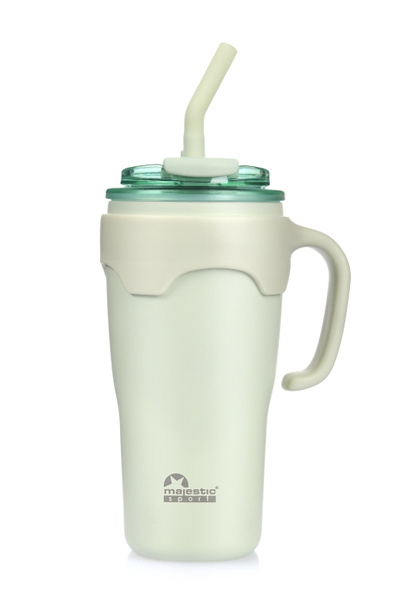 Kubek termiczny ze słomką Majestic Sport Jelly 650ml - Zielony