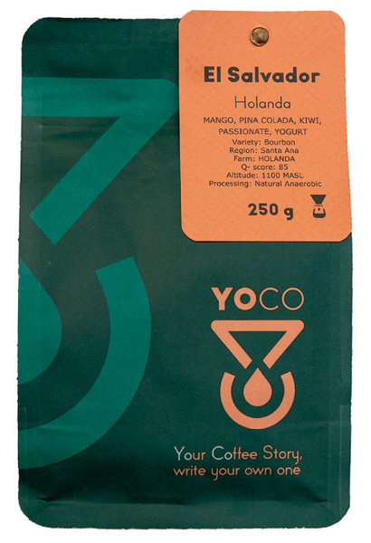 Kawa ziarnista YoCo Coffee EL Salvador Holanda FILTR 250g - NIEDOSTĘPNY