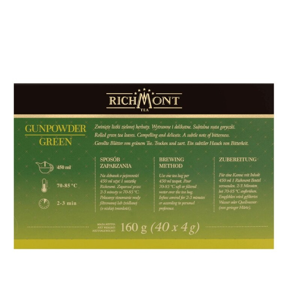 Zielona herbata Richmont Gunpowder Green - 40x4g
