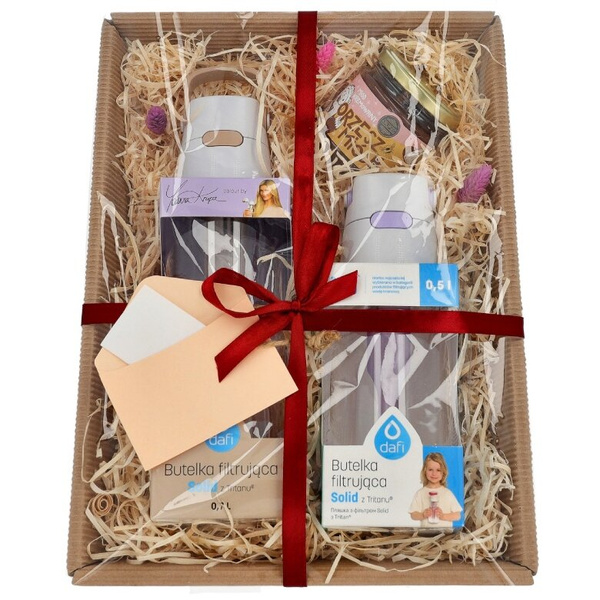 Zestaw prezentowy Dafi - Butelki Solid Lawendowa i miód kremowany