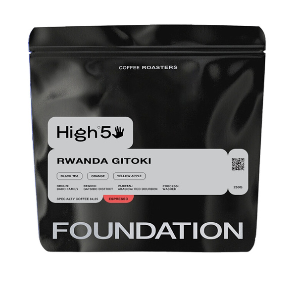 Kawa ziarnista Foundation Coffee Roasters High5 Rwanda Gitoki Espresso 250g