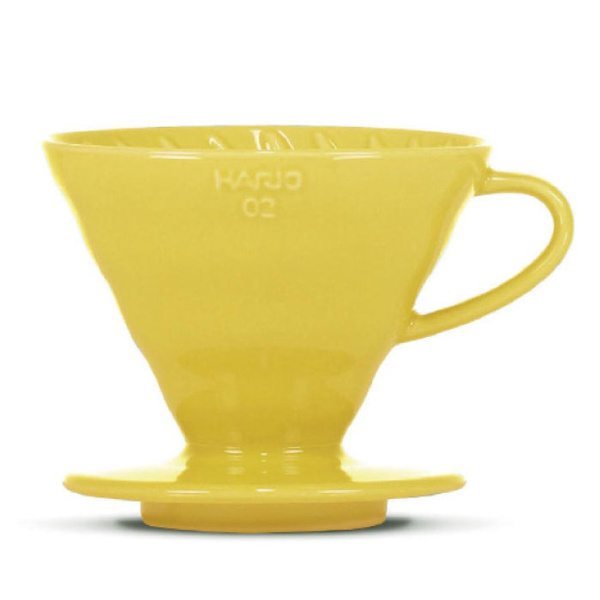 Ceramiczny Drip Hario V60-02 - Zółty – NIEDOSTĘPNY
